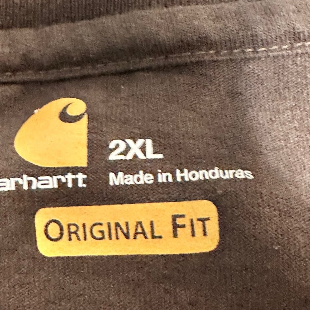 Carhartt Mens Original Heavyweight Short-Sleeve Pocket Henley T-Shirt Outdoor - Picture 8 of 9